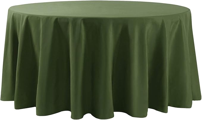 120 inch Round Tablecloth Washable Polyester Table Cloth Decorative Table Cover - Image 2