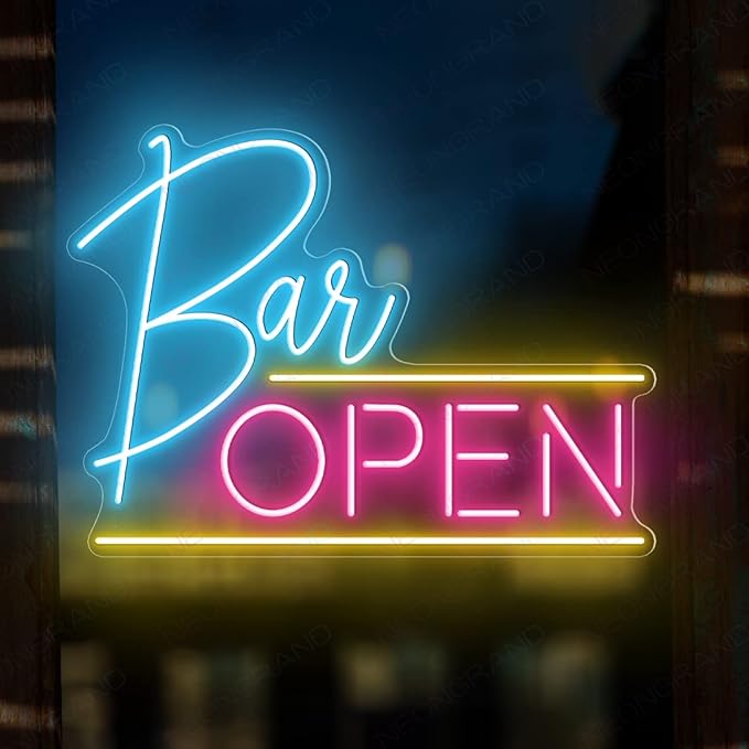 Open Bar Neon sign Lights Neon Sign and Decor Led Light, Neon Signs - Image 3