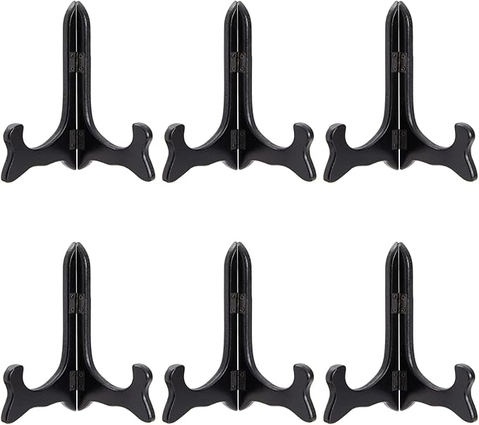 Juvale 6-Pack Wooden Plate Stands by Juvale