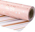 LeZakaa Reversible Pink Birthday Wrapping Paper Roll by LeZakaa
