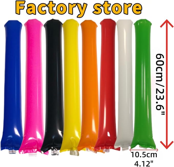 48pcs Round Head Boom Sticks Thunder Sticks Cheering Sticks Team Spirit Plastic - Image 5