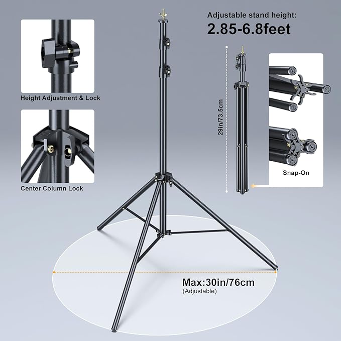 LINCO Backdrop Stand for Parties Kit 10x7 ft Adjustable Back Drop Photography - Image 7