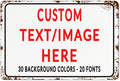 Custom Sign Personalized Custom Metal Sign, Customize by Custom