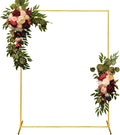 Metal Wedding Arch Backdrop Stand 6.6x5 FT Gold Square Balloon Arch Frame by CHUNQIANGCAIDESIGN