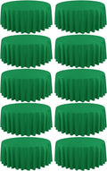 10 Pack Green Round Tablecloths by REWOMC