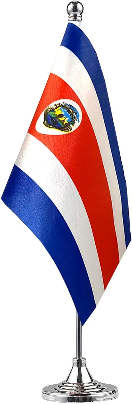 GentleGirl.USA Costa rica Table Flags Stick Small Mini Costa Rican Flag Office by GentleGirl