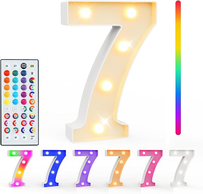 Pooqla Colorful Lighted Numbers by Pooqla