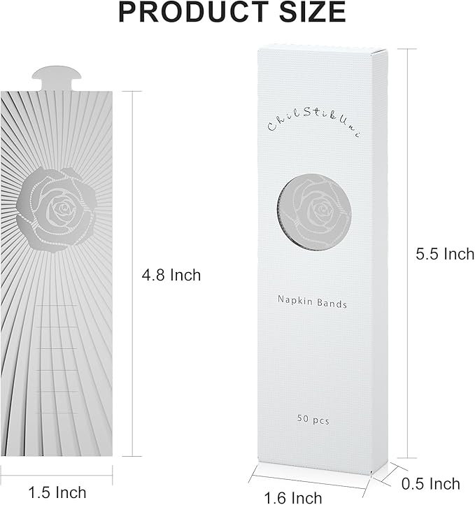 Polymer Material Reusable Napkin Band, Glue-Free Tear-Proof Water Resistant - Image 7