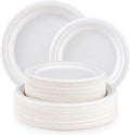 ECOLipak 120 Pack Compostable Paper Plates, 9 inch and 7 inch Heavy Duty by ECOLipak