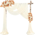 Wedding Arch Draping Fabric 8 Panels 20Ft Length x 28" Width Ivory Arch Drapes by Sunnyline