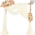 Wedding Arch Draping Fabric 4 Panels 20Ft length x 28" width Ivory Arch Drapes by Sunnyline