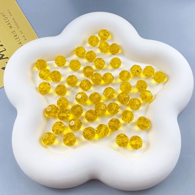 50 PCS 10mm Crystal Glass Beads Round Multiple Faceted Loose Spacer Glass Beads - Image 6