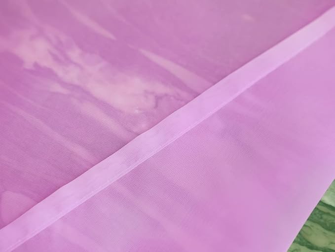 Window Pink Sheer Curtains 108 Inches Long 2 Panels Sheer Curtain Basic Rod - Image 5
