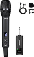 Rechargeable Wireless Microphone, Pro Handheld Cordless Mic System by ZERFUN
