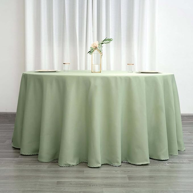 Efavormart Round Tablecloth, 120 Inch Stain & Wrinkle Resistant Washable Table - Image 2