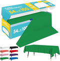 Green Plastic Table Cover Roll - 54IN x 100FT by Niuara