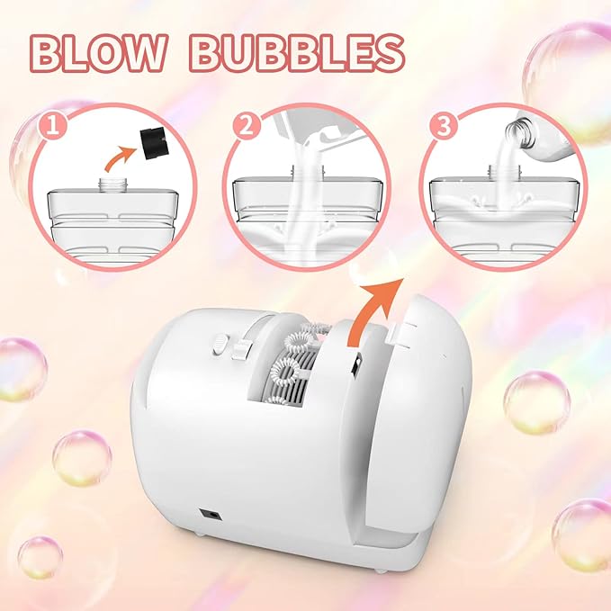 Bubble Machine for Kids Parties Bubble Maker Operated by Plugin or Batteries - Image 5