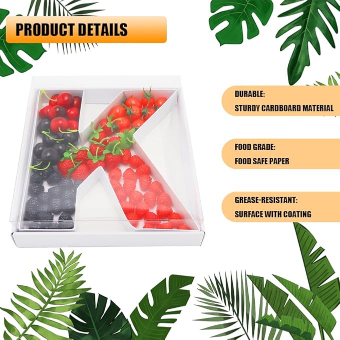 12" Fillable Cardboard Letter Charcuterie Gift Box - Image 3