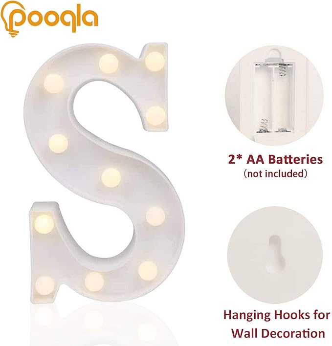 Pooqla LED Marquee Letter Lights Sign, Light Up Alphabet Letter - Image 2