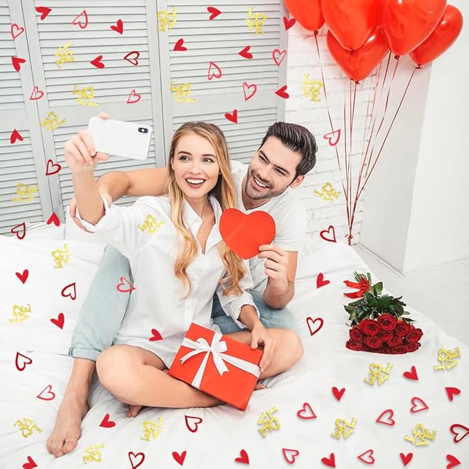 200 Pcs Heart and Love Decorations, Bed Table Scatter Sprinkles - Image 3