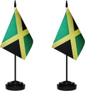 Jamaica Jamaican Deluxe Desk Flag Set, Small Mini Miniature Jamaica Jamaican by tibijoy