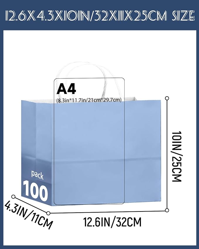qiqee 100PCS Large Gift Bag - Image 5