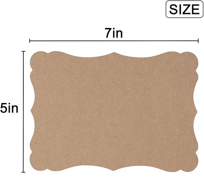 50 Pack Blank Kraft Cards Cardstock Thick Paper Brown Greeting Cards - Image 2
