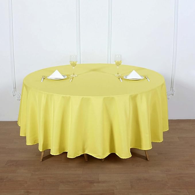 Efavormart Round Tablecloth, 90 Inch Stain & Wrinkle Resistant Washable Table by efavormart