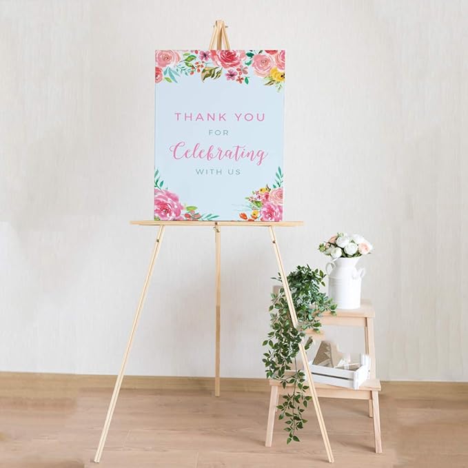 Andaz Press Extra Large Wedding Easel Board Party Sign, 12x18-inch, Tea Party - Image 3