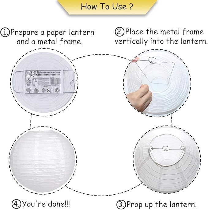 Paper Lanterns Decorative, Round Hanging Paper Lanterns Decorations - Image 7