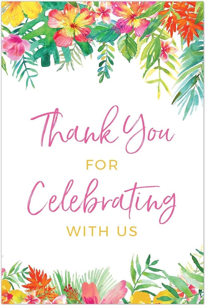 Andaz Press Extra Large Wedding Easel Board Party Sign, 12x18-inch, Tropical by AndazPress