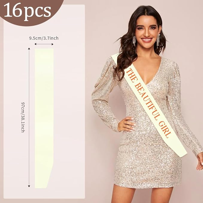 Blank Sash 16 PCS Sashes DIY Satin Sash Chair Sashes Scout Sash President Sash - Image 2