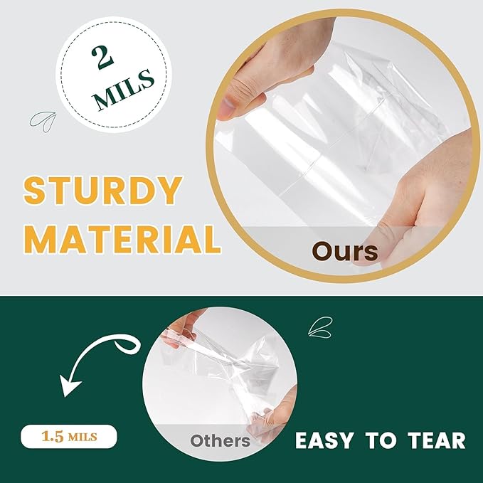LOKIQNG Cellophane Bags Plastic Gift Bag Clear Cookie Treat Bags - Image 6