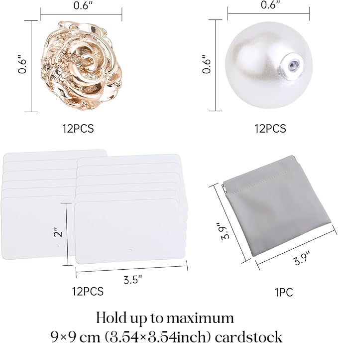 UNIQOOO 12Pcs Decorative Rose Floral Place Card Holders Bulk, Luxury Gold Metal - Image 4