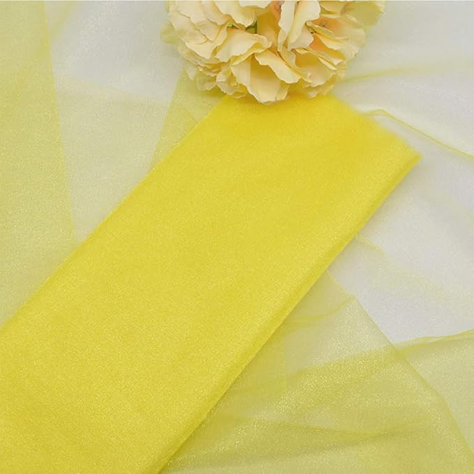 Crystal Organza Tulle Sheer Fabric Backdrop Curtains - Image 2