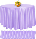 fani 12 Pack 108 Inch Lavender Satin Tablecloth by fani