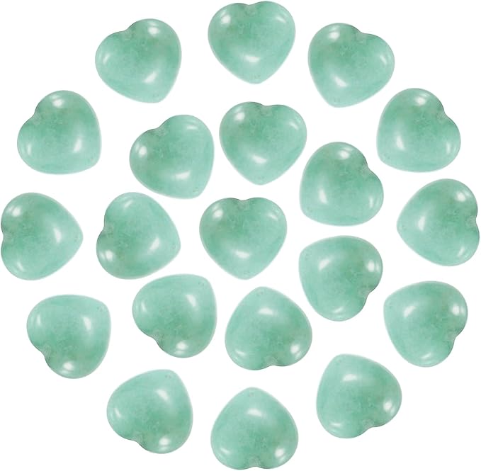 PATIKIL 20 Pcs Natural Heart Shaped Crystal Stone, 0.6 Inch Mini Polished Love by PATIKIL