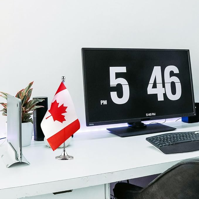 Canada Flag Canadian Flags, Small Mini Canadian Desk Flag, Used - Image 5