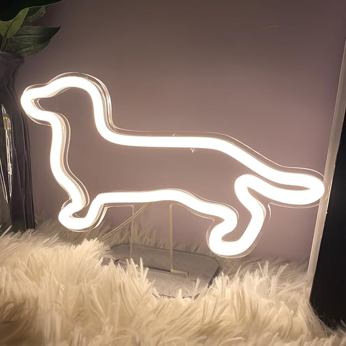 Dog Table Number Neon Sign Desk Lamp Night Light Wedding Letter LED Neon Sign - Image 4