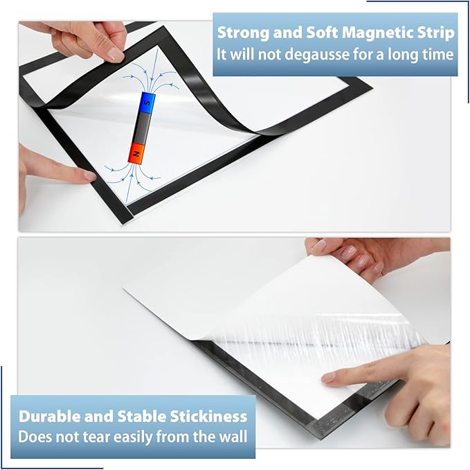 11"x 17" Self Adhesive Magnetic Sign Holder, Double Sided Window Magnetic - Image 5