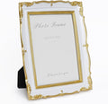 Cuspin Vintage Picture Frame 5x7 Gold Frames, Ornate White and Gold Textured by Cuspin