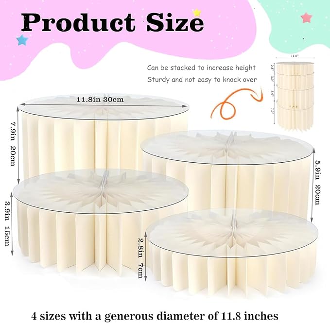 Albassa 4 PCS Buffet Risers Food Risers - Image 2
