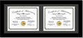 Creative Picture Frames [14x30bk-b Black Horizontal Double Diploma Frame by CreativePictureFrames