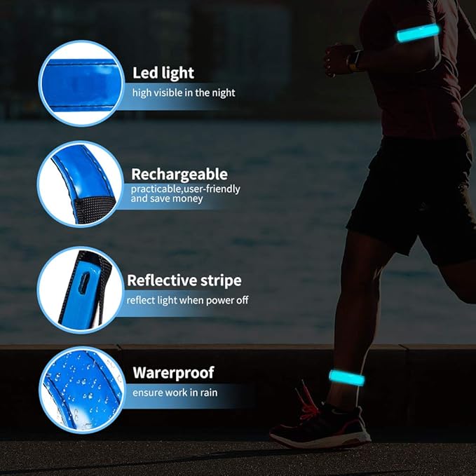 Rechargeable LED Armband for Running, Light Up LED Armband, High Visibility - Image 5