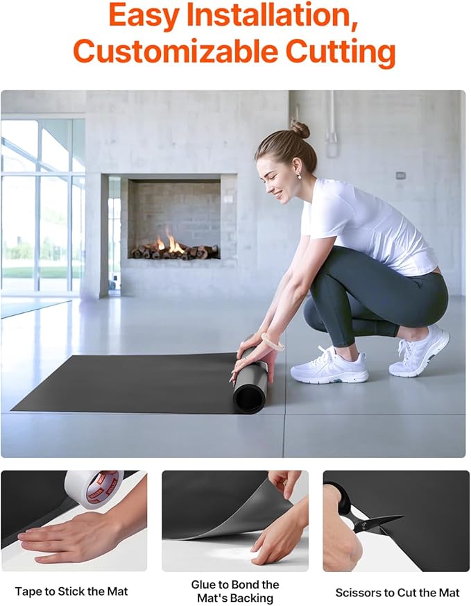 VEVOR Dance Floor, 6.6' x 3' Portable Yoga Mat - Image 5