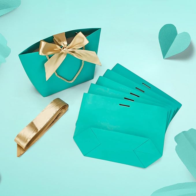 HUAPRINT Gift Bags with Handles, 7.48×3.54×7.9 inches, Party Favor Bags with - Image 5