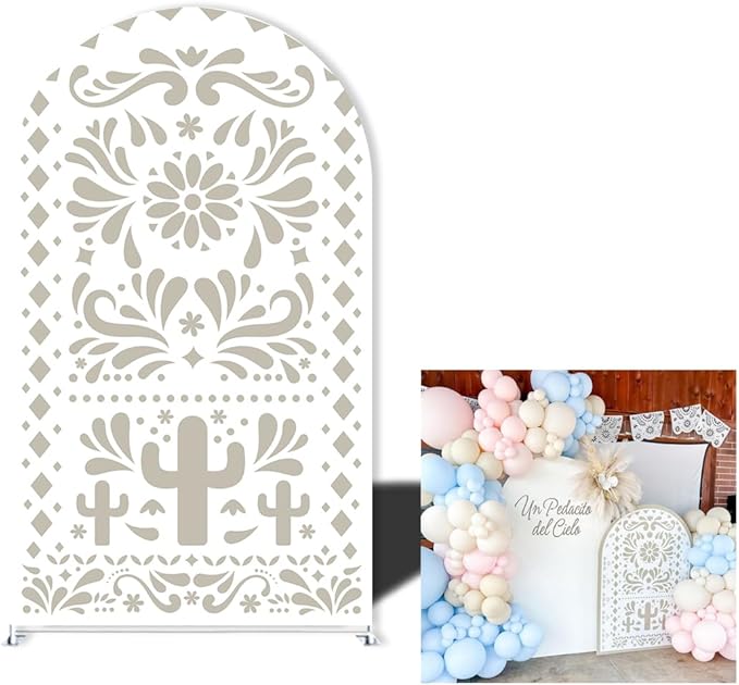 Mexico Theme Arch Stand Covers Fiesta Wedding Party Elastic Fabric Background by NIVIUS+PHOTO
