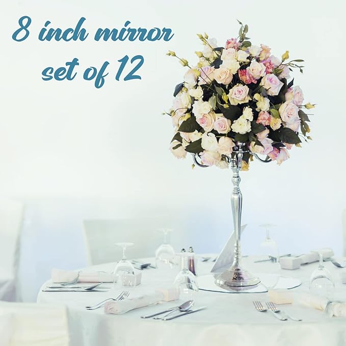 JAMBALAY 8" Round Mirror Centerpieces - Image 3