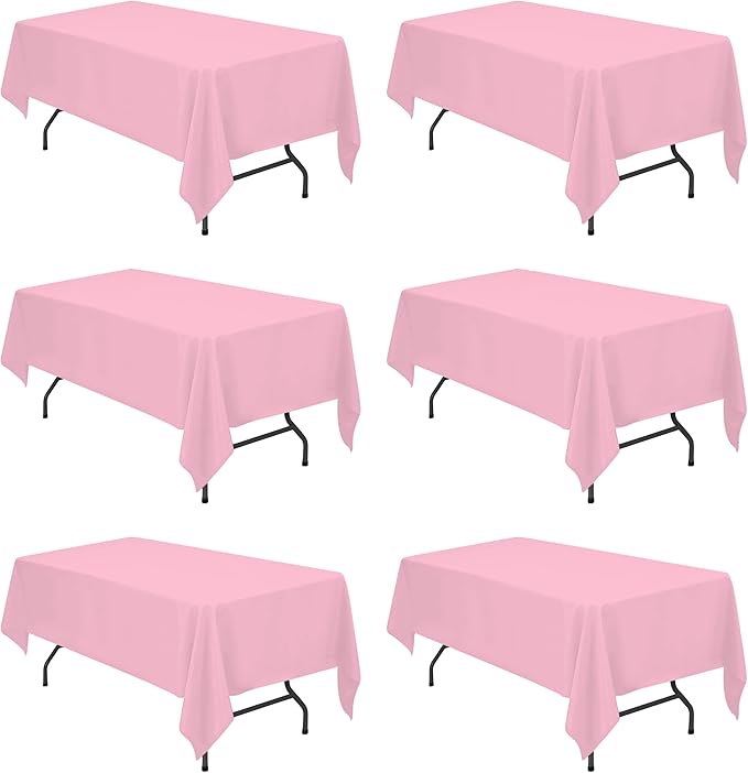 BRILLMAX 6 Pack Pink Tablecloths by BRILLMAX