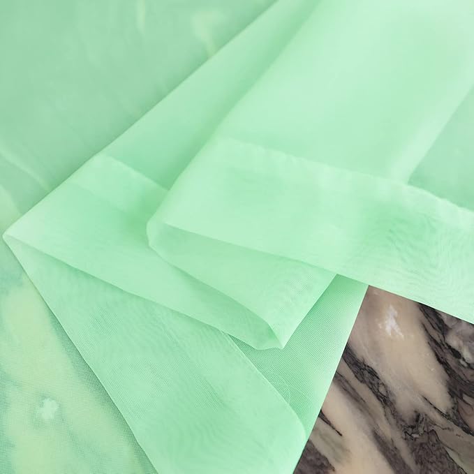 Window Light Green Sheer Curtains 48 Inches Width 120 Inches Long 2 Panels - Image 5